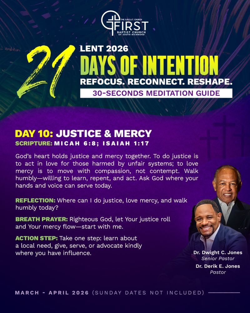 Image for the Tweet beginning: Day 10: Justice &amp; Mercy

Where