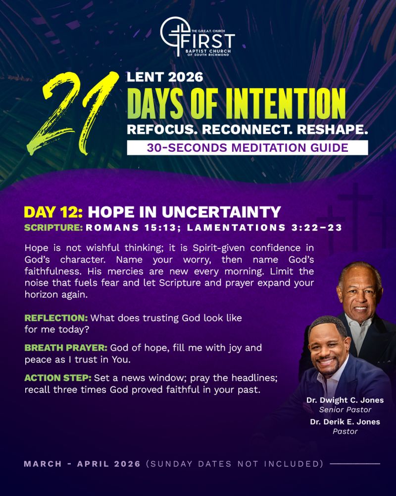 Image for the Tweet beginning: Day 12: Hope in Uncertainty

What